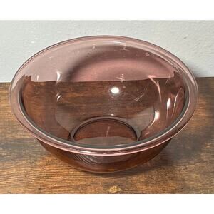 Vintage # 323 Pyrex 1.5 Liter Cranberry Borosilicate Glass Nesting Mixing Bowl